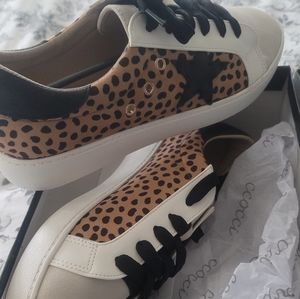 Animal print star sneakers